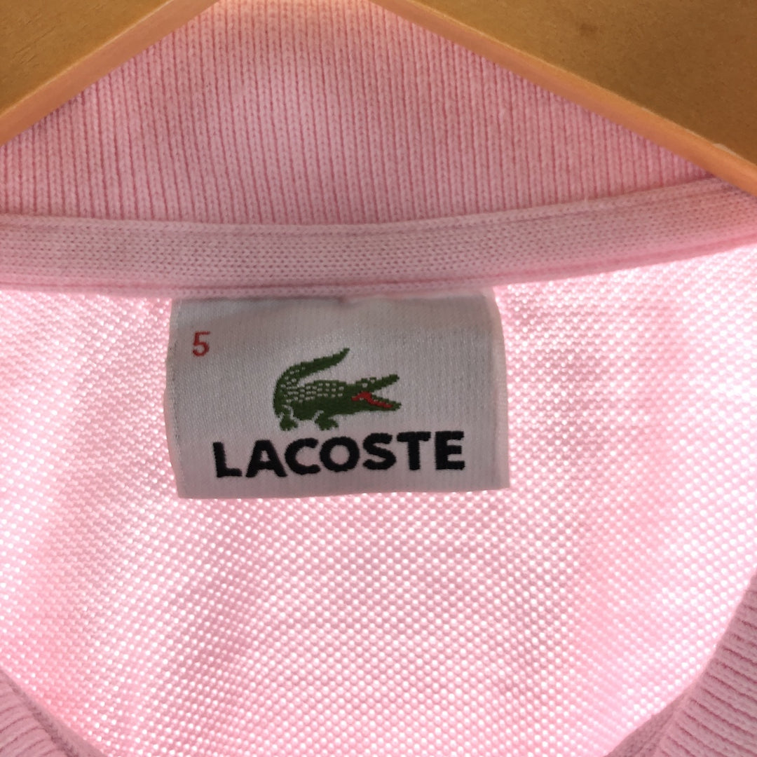 Lacoste LACOSTE Short Sleeve Polo Shirt Size 5 Men's L cotton pink type Vintage Second Hand