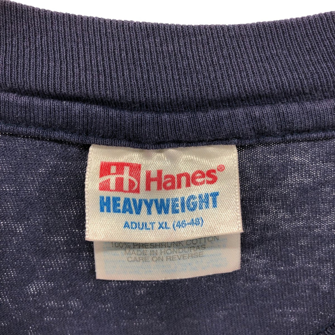 90'S Hanes Heavyweight NFL Dallas Cowboys Logo Print T-Shirt Men's XL Vintage cotton navy blue type Vintage Second Hand