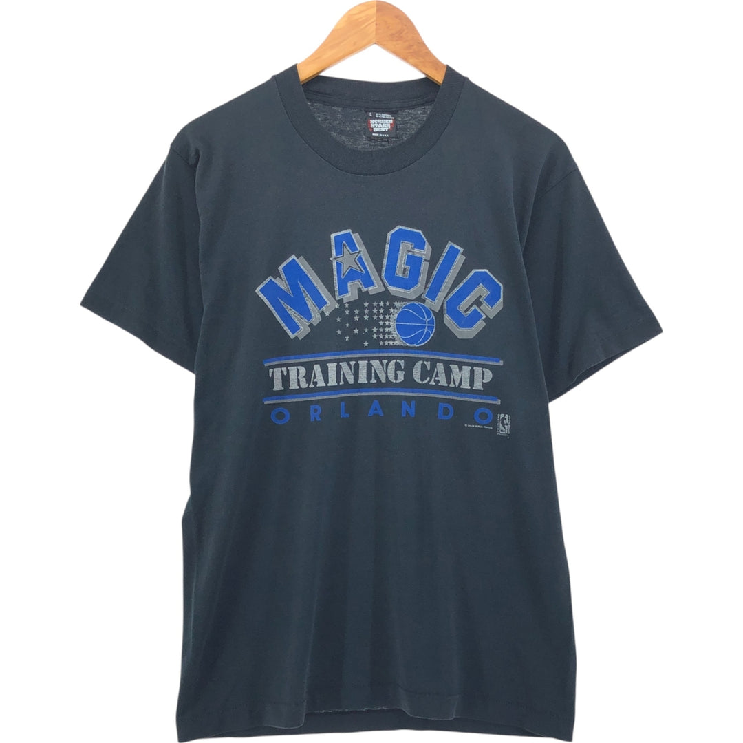 90'S Screen Stars NBA ORLANDO MAGIC Orlando Magic Logo Print T-Shirt Made in USA Men's L Size Vintage cotton black type Vintage Second Hand