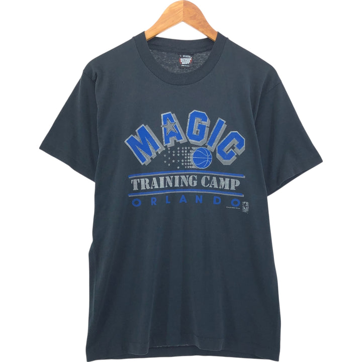 90'S Screen Stars NBA ORLANDO MAGIC Orlando Magic Logo Print T-Shirt Made in USA Men's L Size Vintage cotton black type Vintage Second Hand