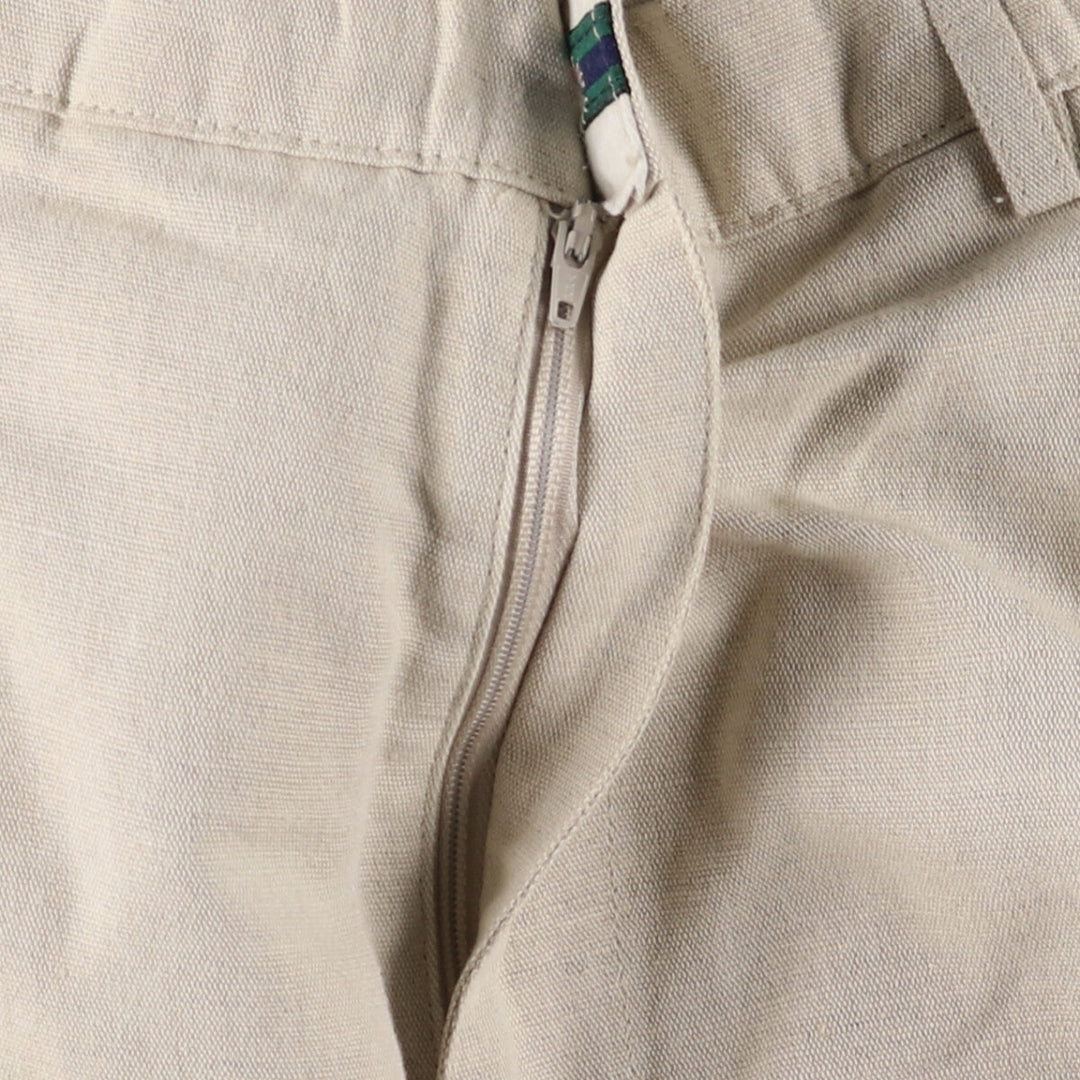 00'S CLUB ROOM Two-pleat linen pants slacks for men, size W33 linen Beige type Vintage Second Hand