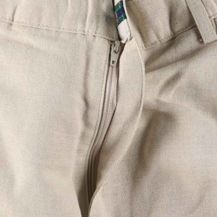 00'S CLUB ROOM Two-pleat linen pants slacks for men, size W33 linen Beige type Vintage Second Hand