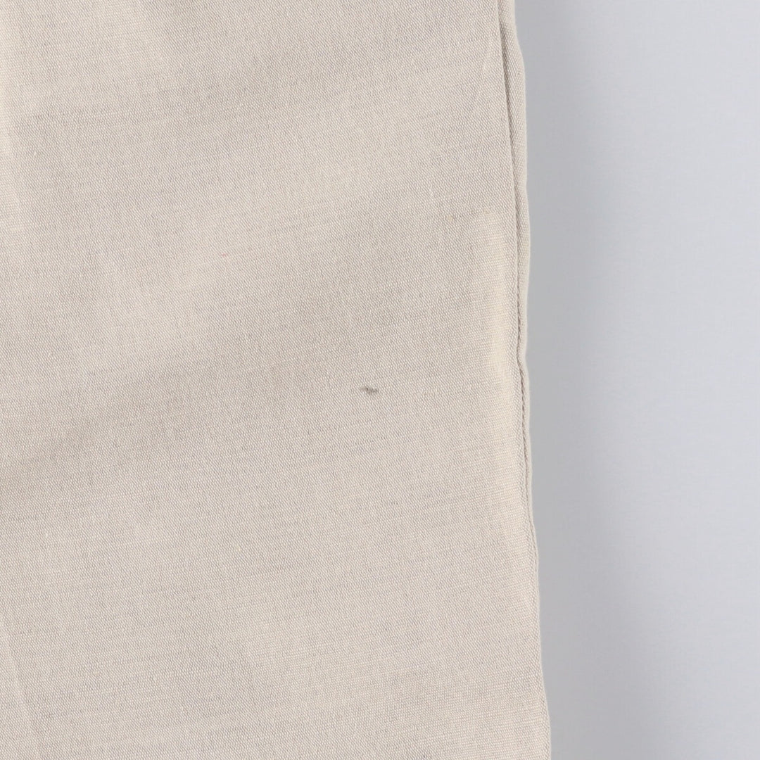 00'S CLUB ROOM Two-pleat linen pants slacks for men, size W33 linen Beige type Vintage Second Hand