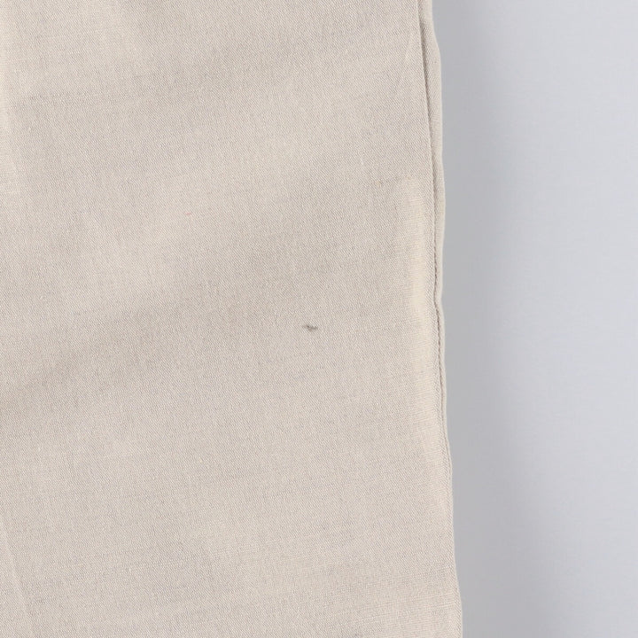 00'S CLUB ROOM Two-pleat linen pants slacks for men, size W33 linen Beige type Vintage Second Hand