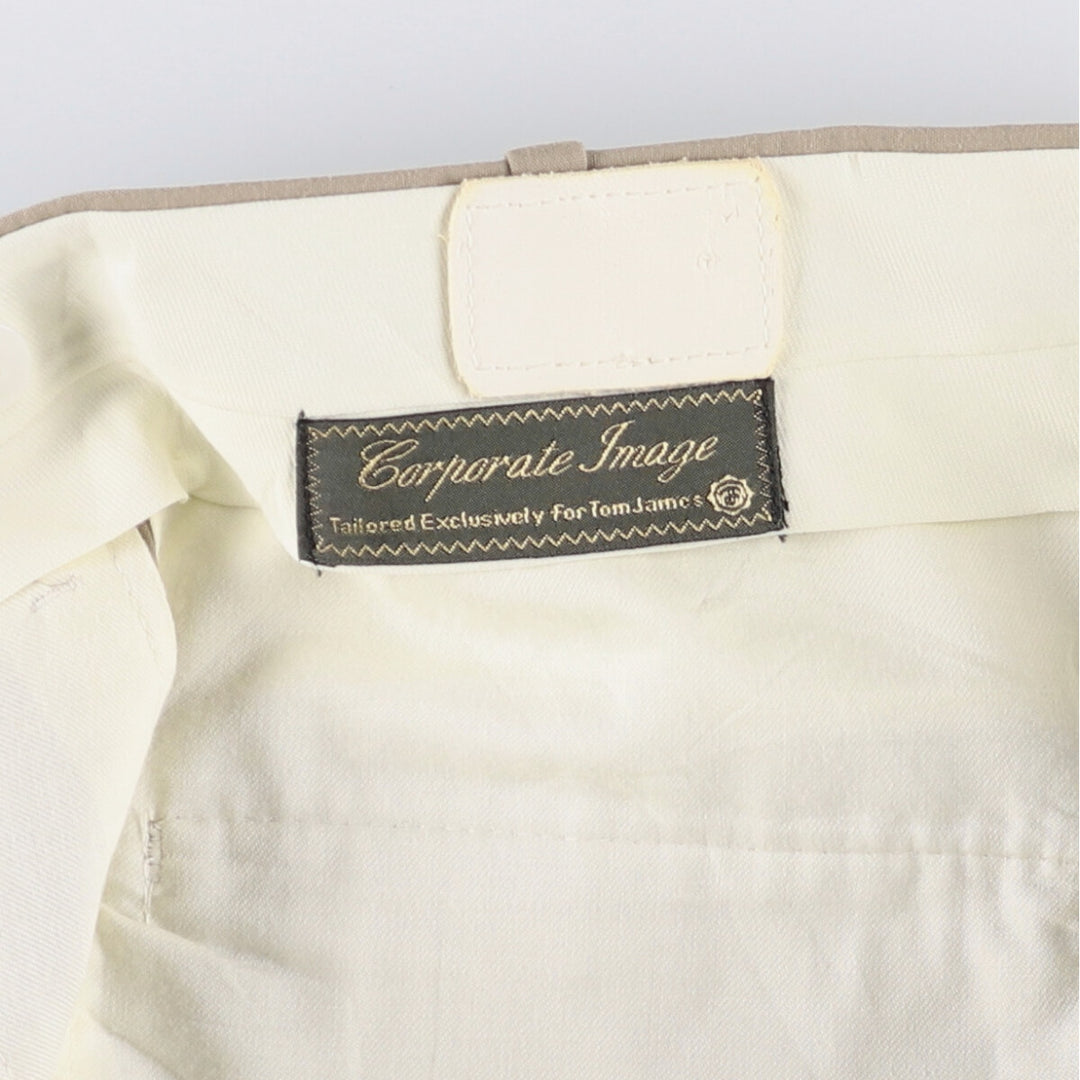 Corporate Image Tom James Slacks Pants Made in USA Men's W35 unclear Beige type Vintage Second Hand