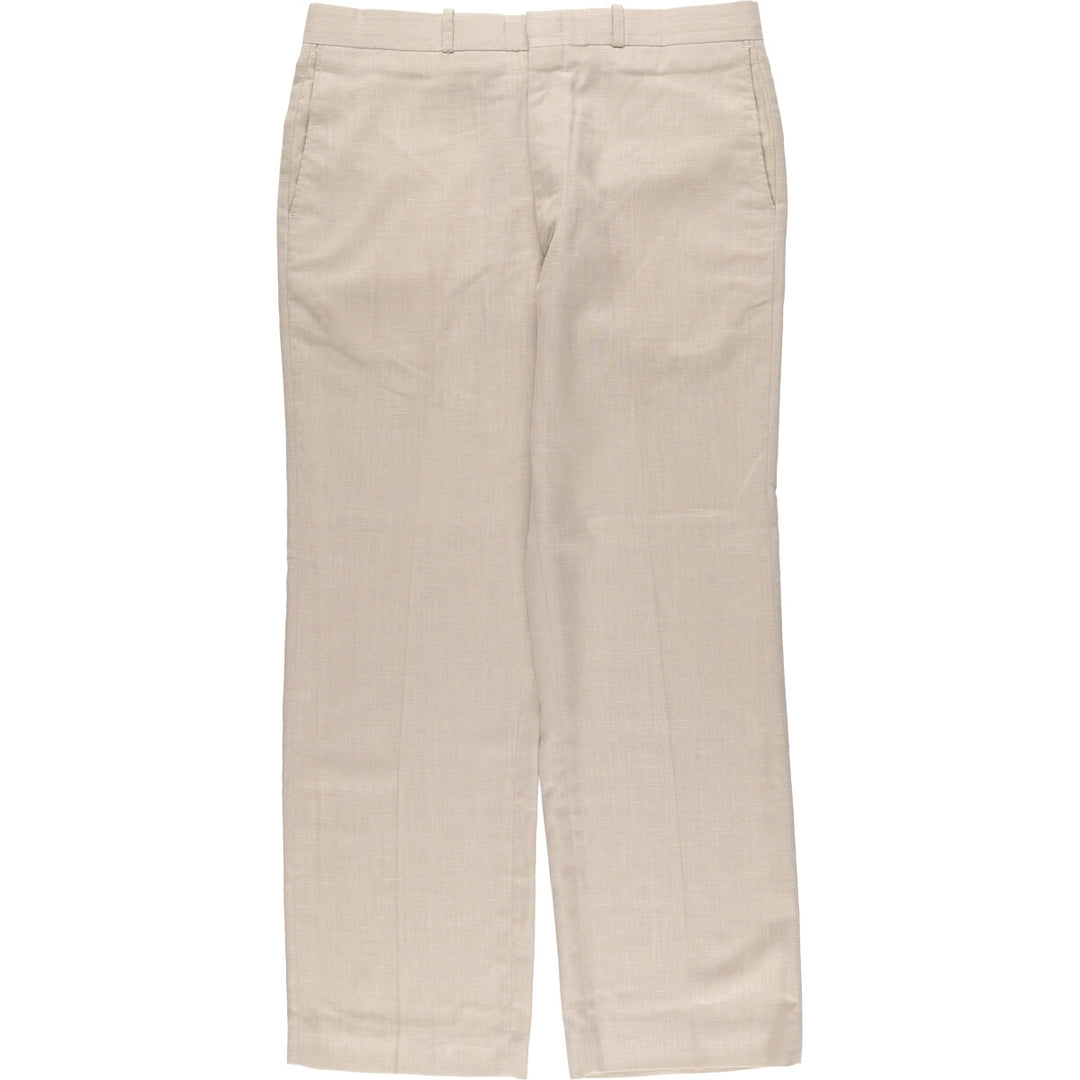 1990'S Vintage Farah slacks for men, size W34 polyester Beige type Vintage Second Hand