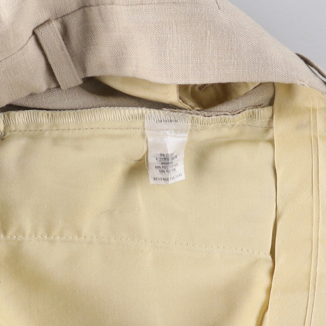 1990'S Vintage Farah slacks for men, size W34 polyester Beige type Vintage Second Hand