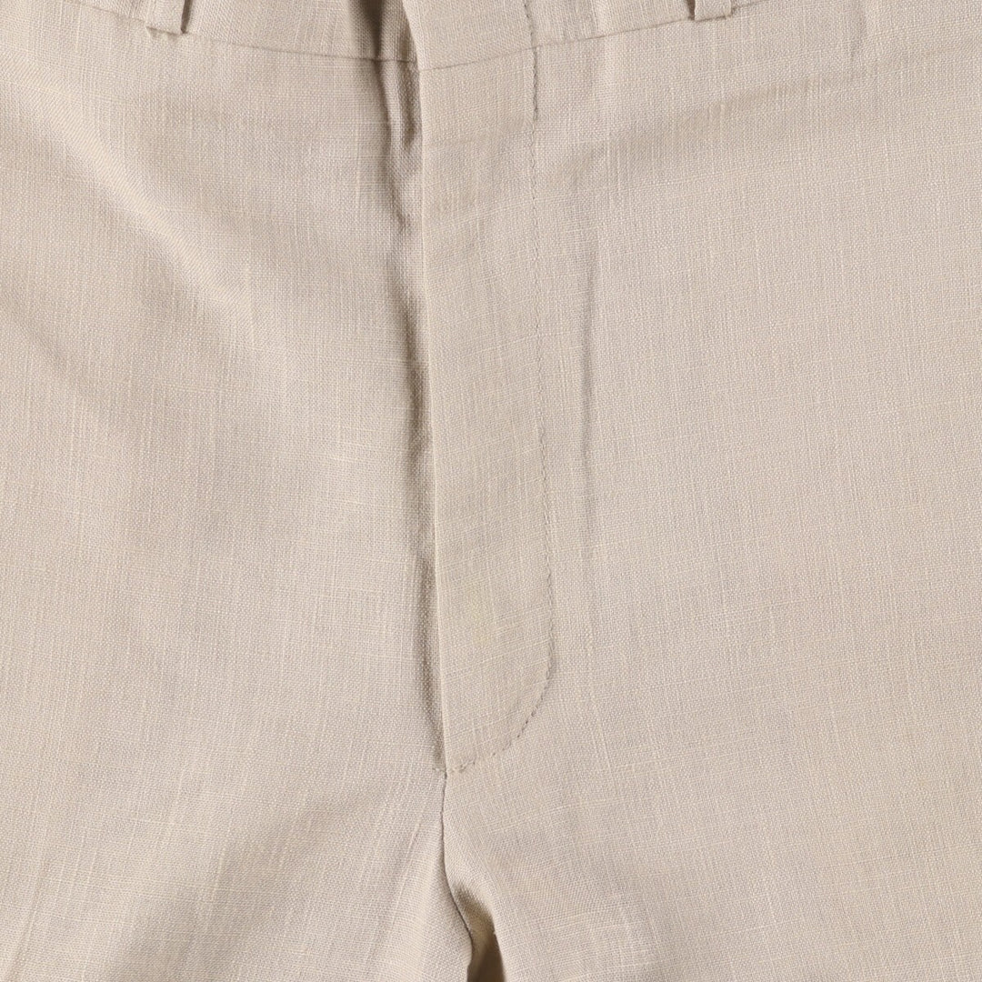 1990'S Vintage Farah slacks for men, size W34 polyester Beige type Vintage Second Hand