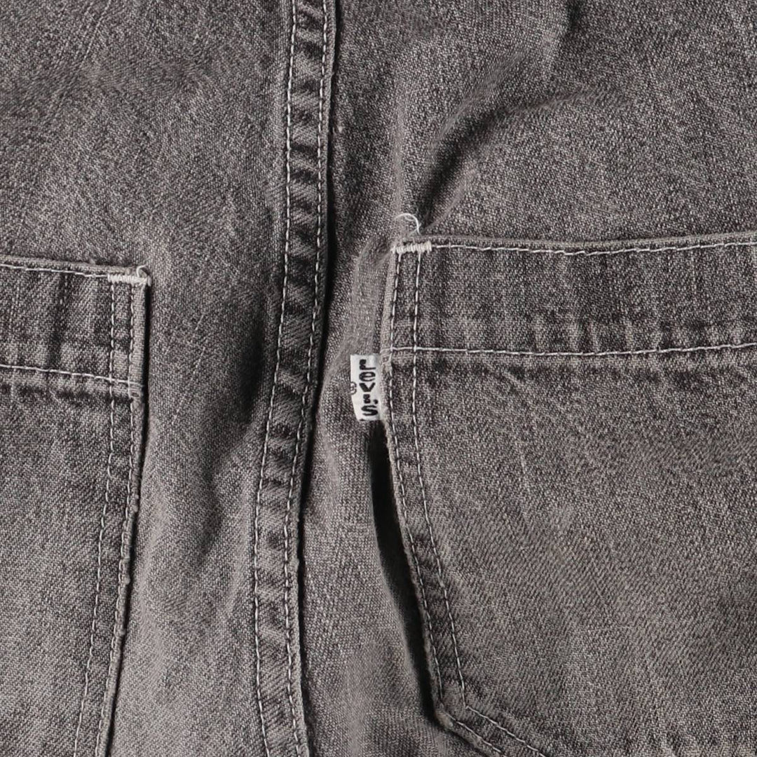 Levi's STRAUSS AND CO denim overalls for men, equivalent to W31 unclear black type Vintage Second Hand