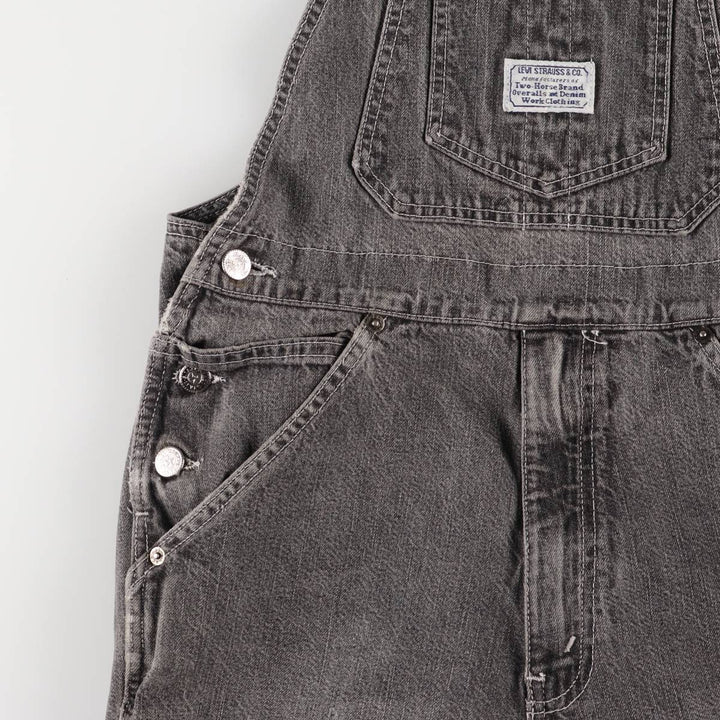 Levi's STRAUSS AND CO denim overalls for men, equivalent to W31 unclear black type Vintage Second Hand