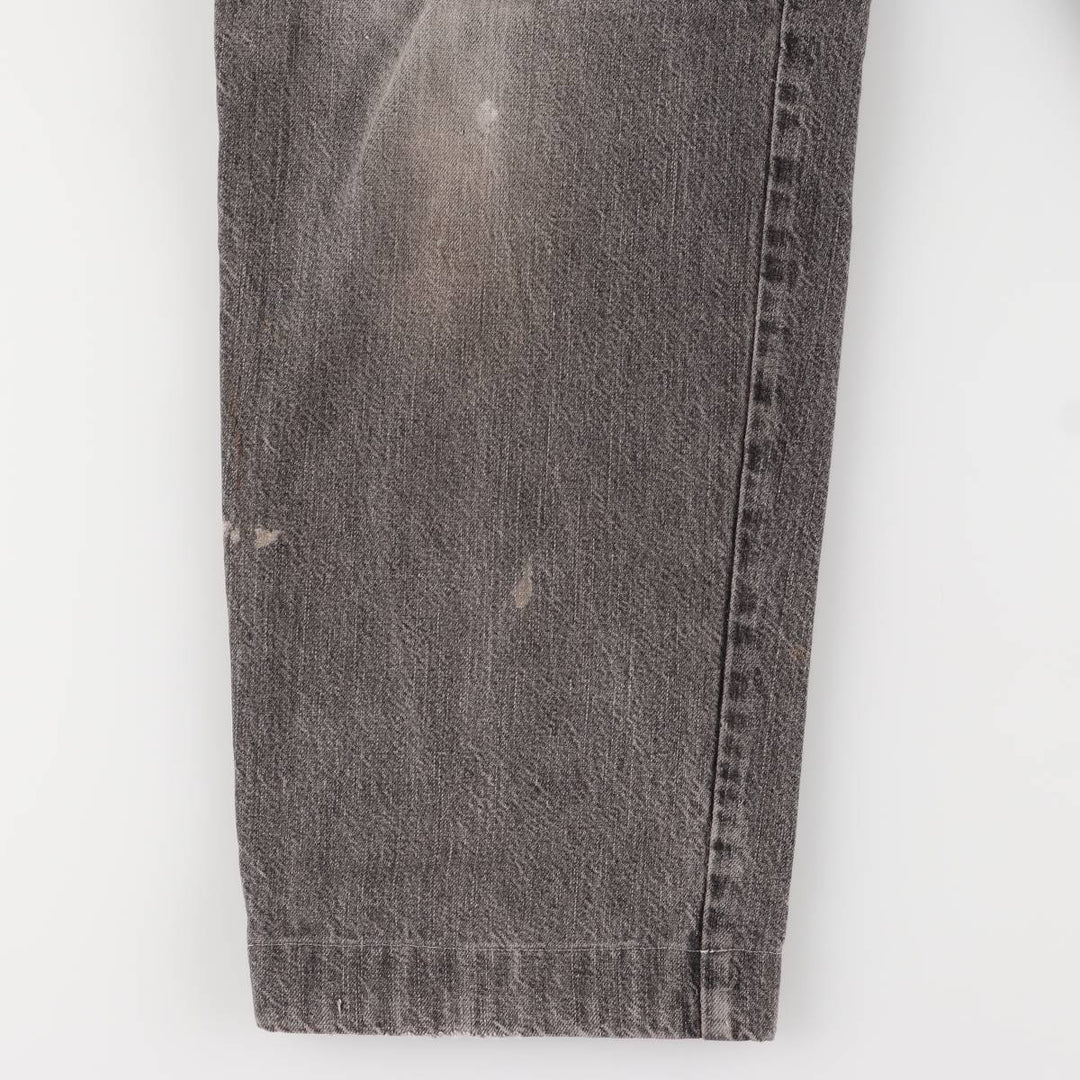 Levi's STRAUSS AND CO denim overalls for men, equivalent to W31 unclear black type Vintage Second Hand