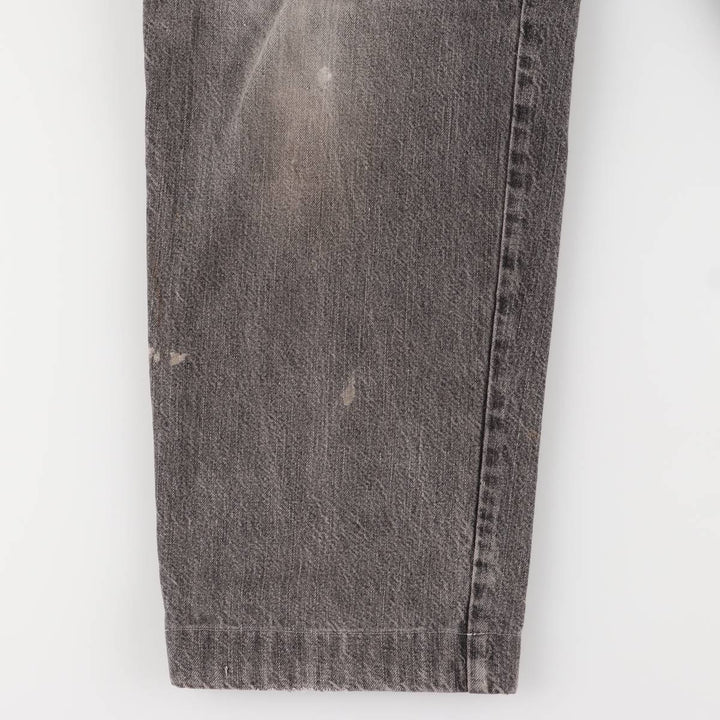 Levi's STRAUSS AND CO denim overalls for men, equivalent to W31 unclear black type Vintage Second Hand