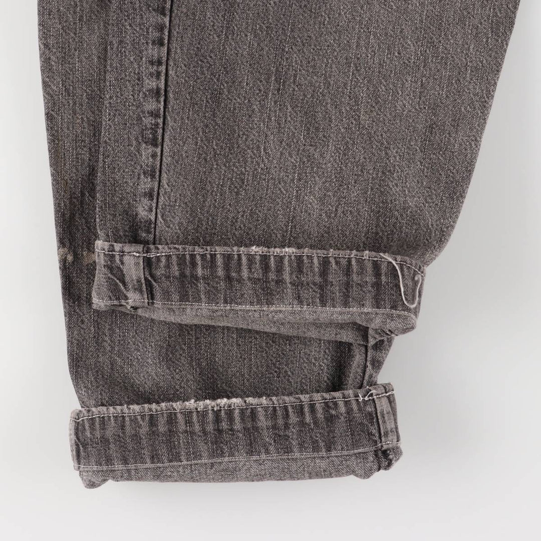 Levi's STRAUSS AND CO denim overalls for men, equivalent to W31 unclear black type Vintage Second Hand