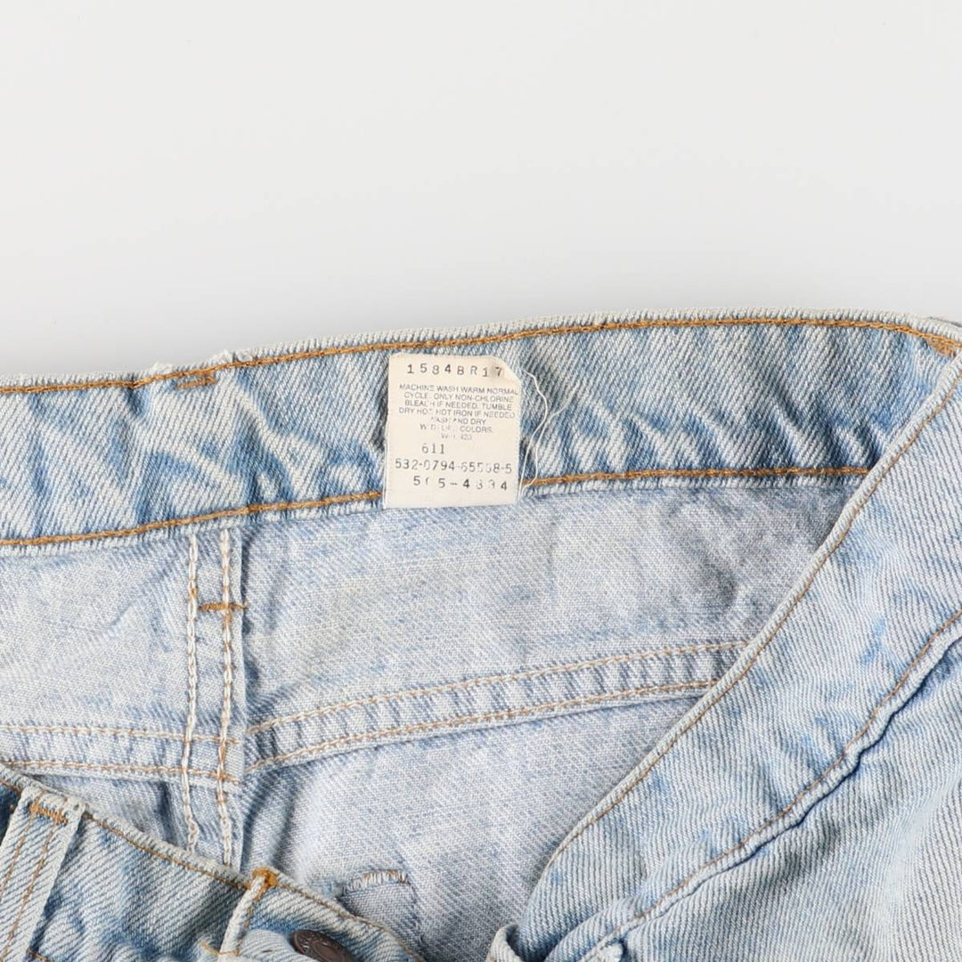 90'S Levi's 505 REGULAR FIT STRAIGHT LEG Tapered Denim Pants Made in USA Men's W33 Vintage cotton blue type Vintage Second Hand