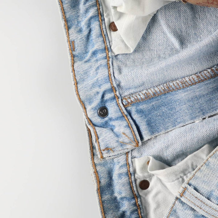 90'S Levi's 505 REGULAR FIT STRAIGHT LEG Tapered Denim Pants Made in USA Men's W33 Vintage cotton blue type Vintage Second Hand
