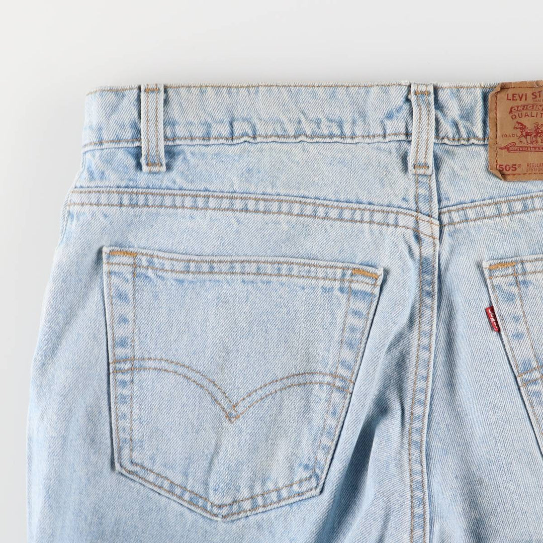90'S Levi's 505 REGULAR FIT STRAIGHT LEG Tapered Denim Pants Made in USA Men's W33 Vintage cotton blue type Vintage Second Hand