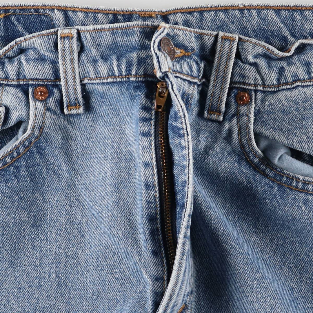 90'S Levi's 505 STRAIGHT LEG REGULAR FIT Tapered Denim Pants Made in USA Men's W33 Vintage cotton blue type Vintage Second Hand