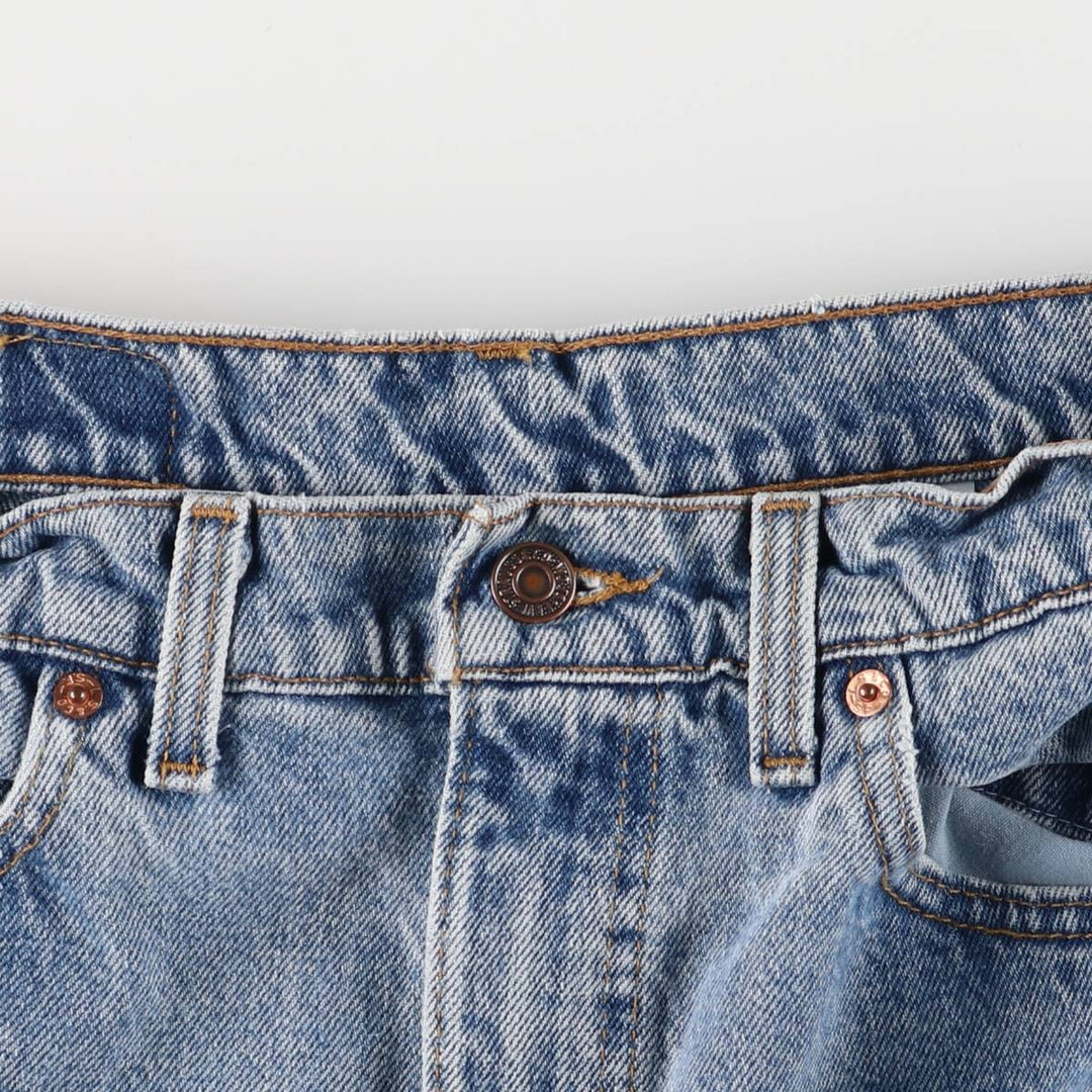 90'S Levi's 505 STRAIGHT LEG REGULAR FIT Tapered Denim Pants Made in USA Men's W33 Vintage cotton blue type Vintage Second Hand