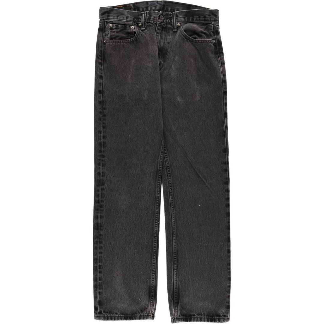 Levi's 505 Black Denim Tapered Denim Pants for Men, W33 equivalent cotton black type Vintage Second Hand