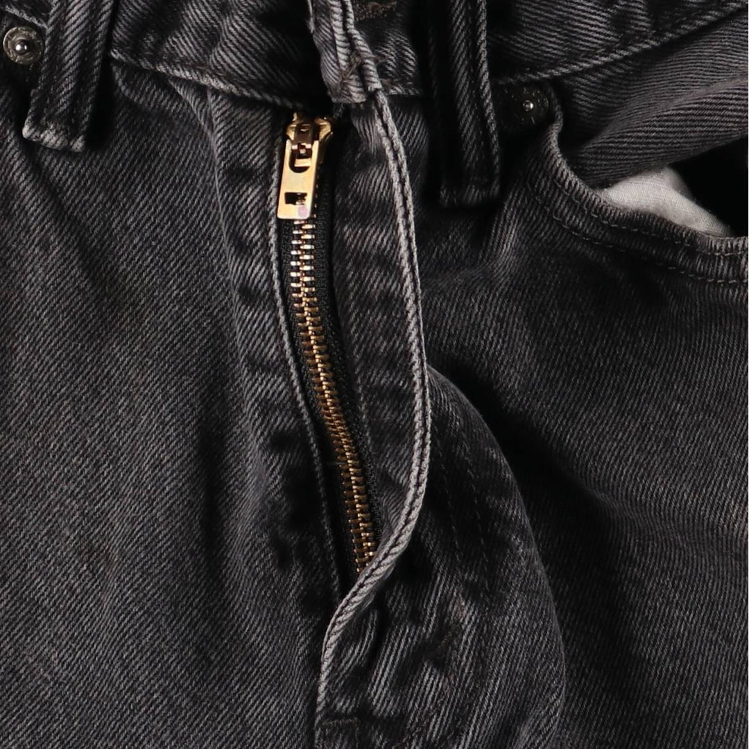 Levi's 505 Black Denim Tapered Denim Pants for Men, W33 equivalent cotton black type Vintage Second Hand