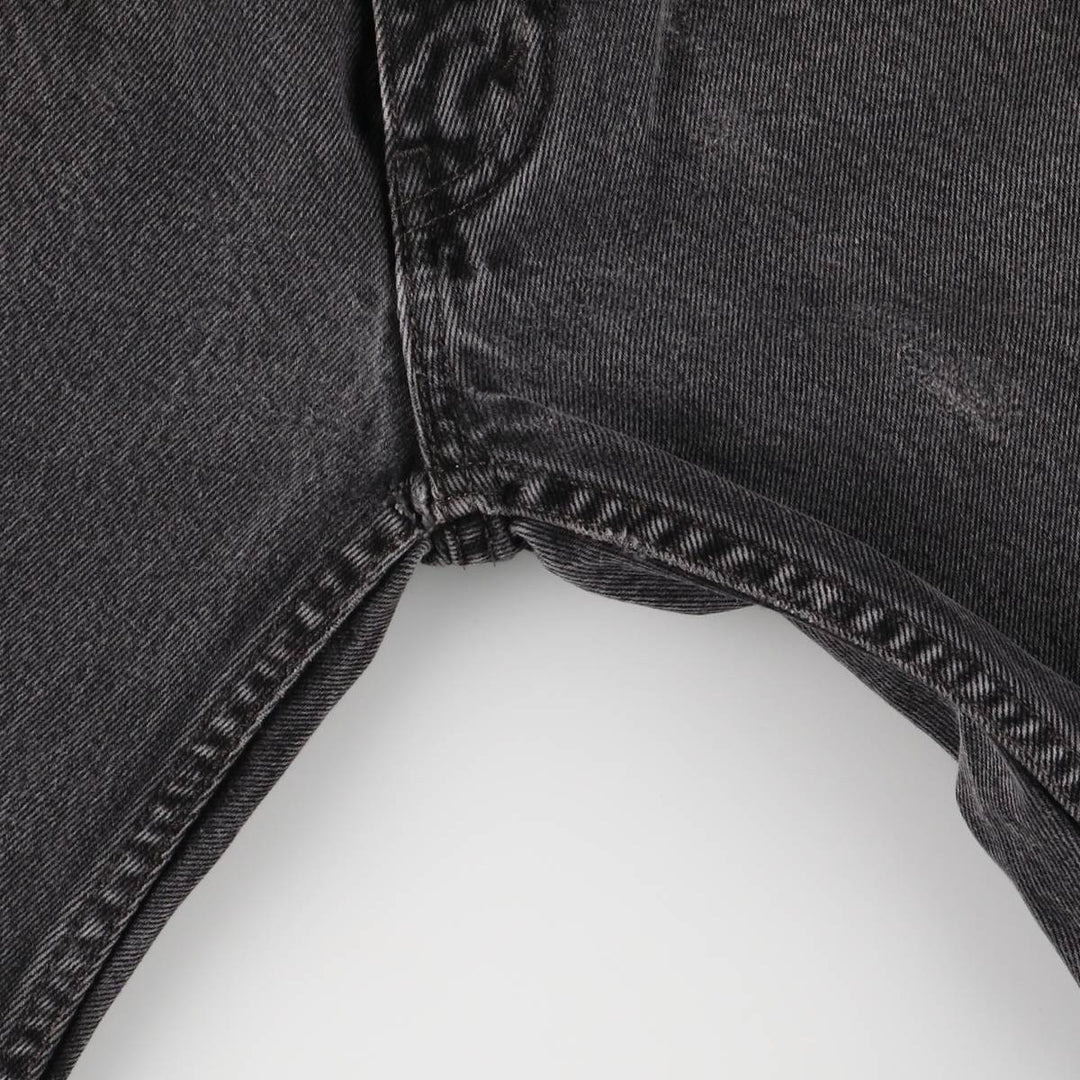 Levi's 505 Black Denim Tapered Denim Pants for Men, W33 equivalent cotton black type Vintage Second Hand