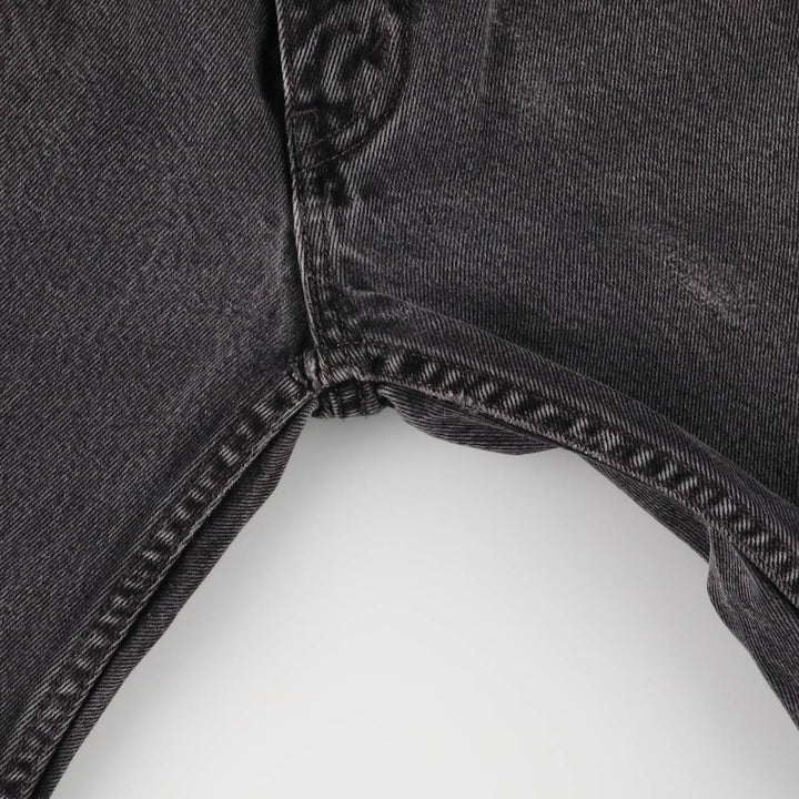 Levi's 505 Black Denim Tapered Denim Pants for Men, W33 equivalent cotton black type Vintage Second Hand