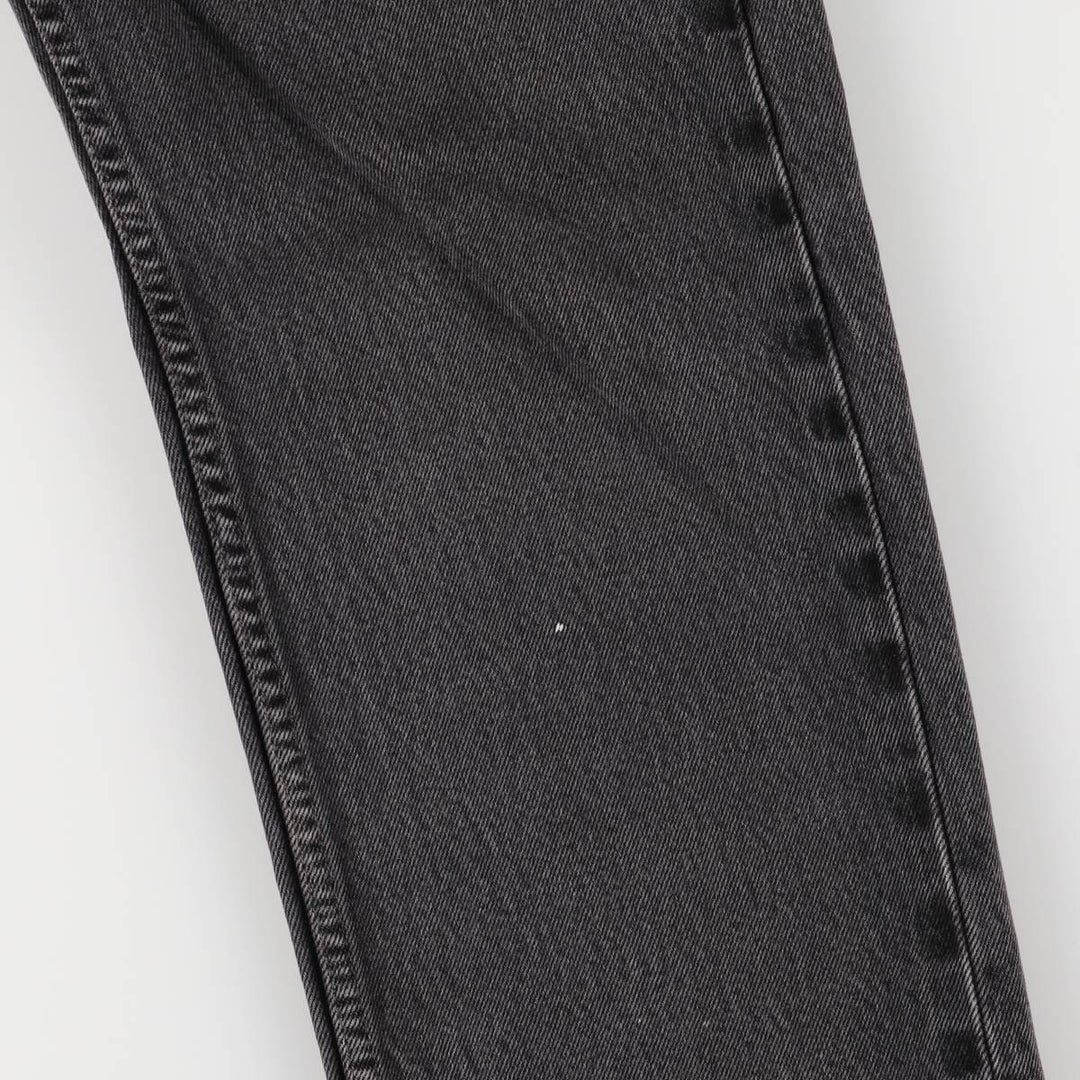 Levi's 505 Black Denim Tapered Denim Pants for Men, W33 equivalent cotton black type Vintage Second Hand