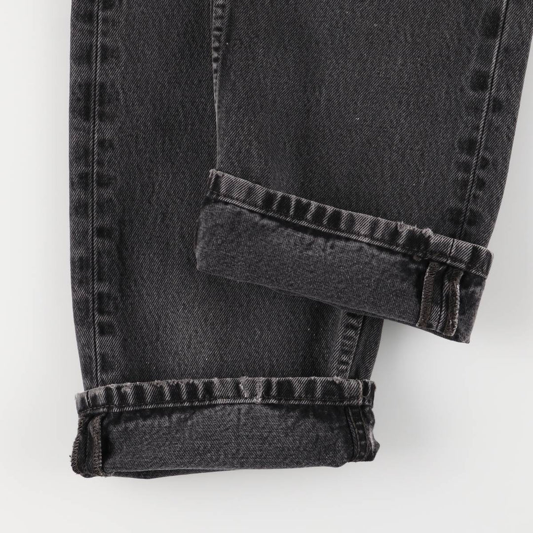 Levi's 505 Black Denim Tapered Denim Pants for Men, W33 equivalent cotton black type Vintage Second Hand
