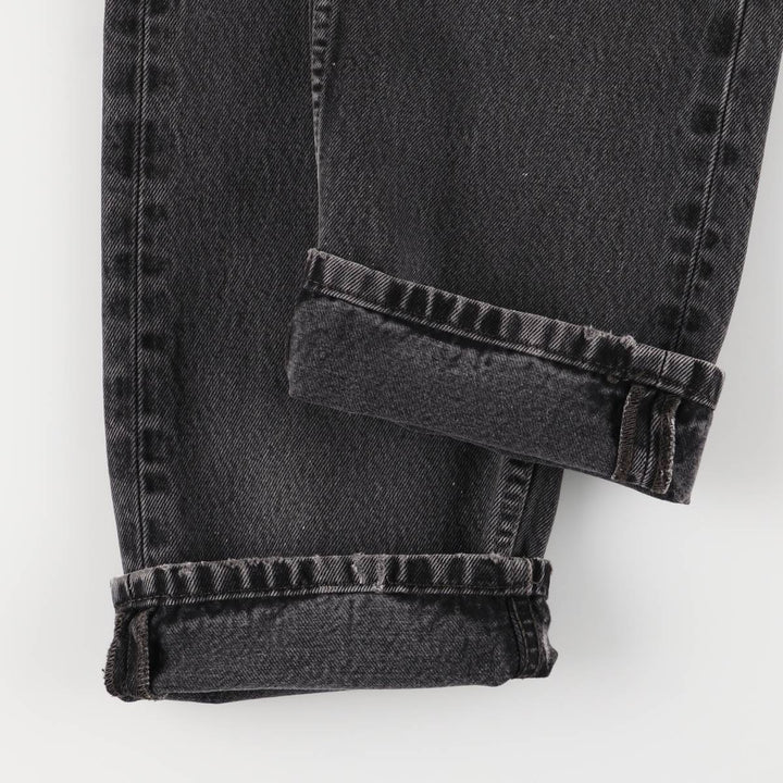 Levi's 505 Black Denim Tapered Denim Pants for Men, W33 equivalent cotton black type Vintage Second Hand