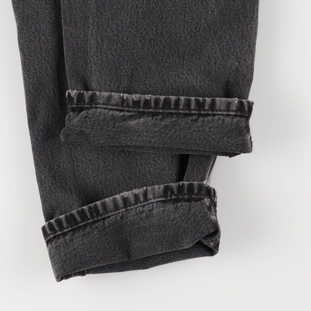 Levi's 505 Black Denim Tapered Denim Pants for Men, W33 equivalent cotton black type Vintage Second Hand