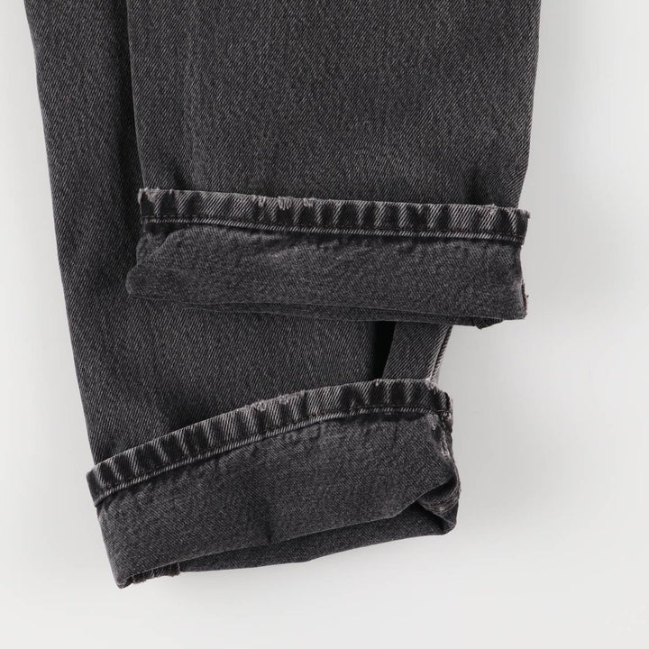 Levi's 505 Black Denim Tapered Denim Pants for Men, W33 equivalent cotton black type Vintage Second Hand