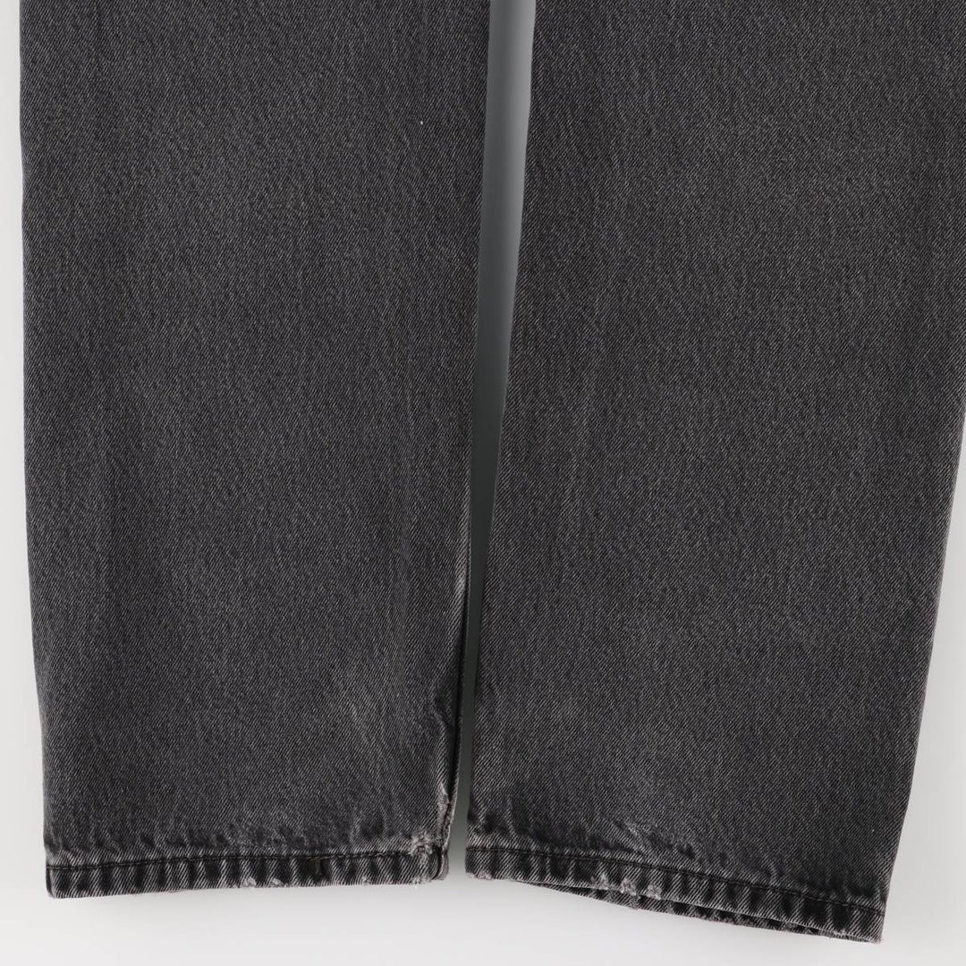 Levi's 505 Black Denim Tapered Denim Pants for Men, W33 equivalent cotton black type Vintage Second Hand