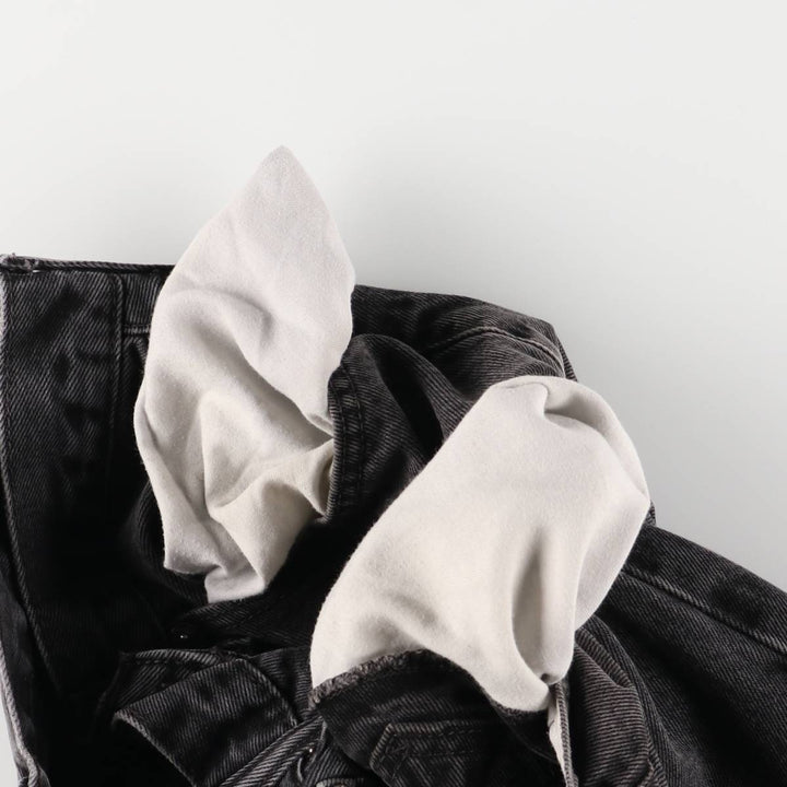 Levi's 505 Black Denim Tapered Denim Pants for Men, W33 equivalent cotton black type Vintage Second Hand