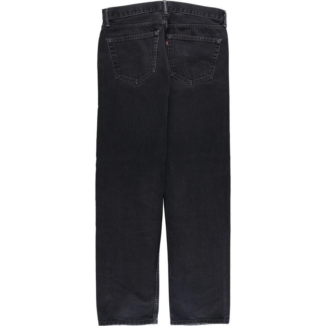 Levi's 505 Black Denim Tapered Denim Pants for Men, W34 equivalent cotton black type Vintage Second Hand