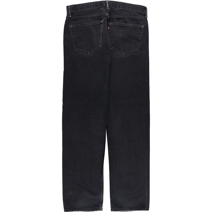Levi's 505 Black Denim Tapered Denim Pants for Men, W34 equivalent cotton black type Vintage Second Hand