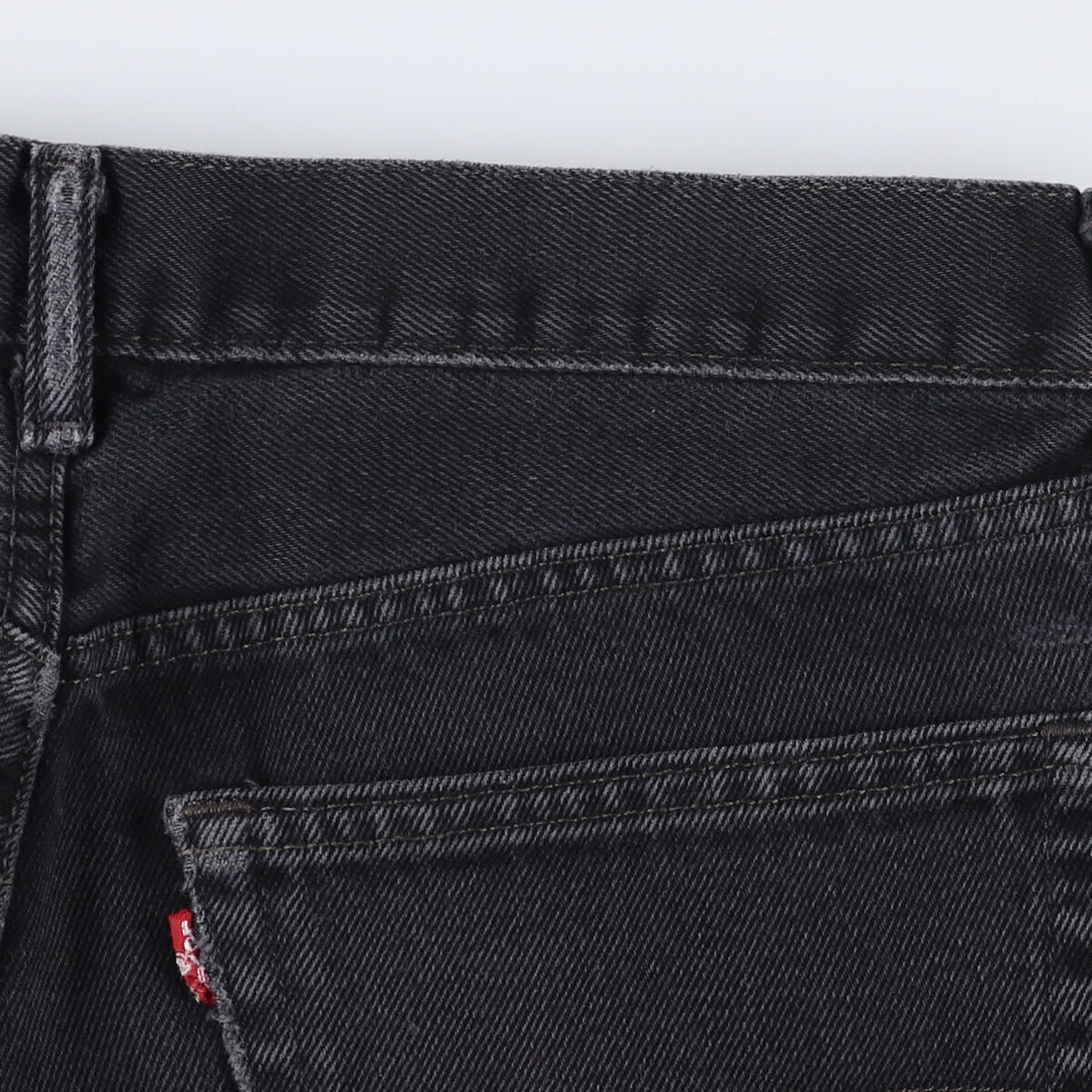 Levi's 505 Black Denim Tapered Denim Pants for Men, W34 equivalent cotton black type Vintage Second Hand