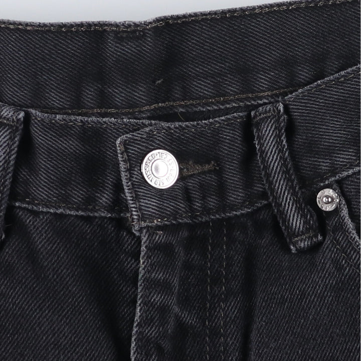 Levi's 505 Black Denim Tapered Denim Pants for Men, W34 equivalent cotton black type Vintage Second Hand
