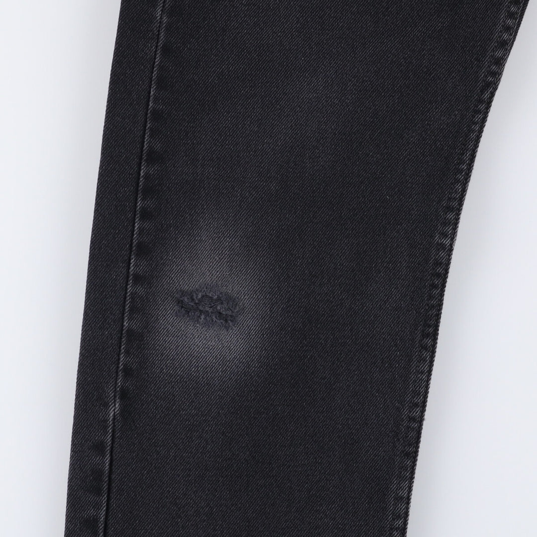 Levi's 505 Black Denim Tapered Denim Pants for Men, W34 equivalent cotton black type Vintage Second Hand