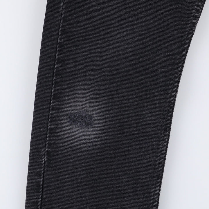Levi's 505 Black Denim Tapered Denim Pants for Men, W34 equivalent cotton black type Vintage Second Hand