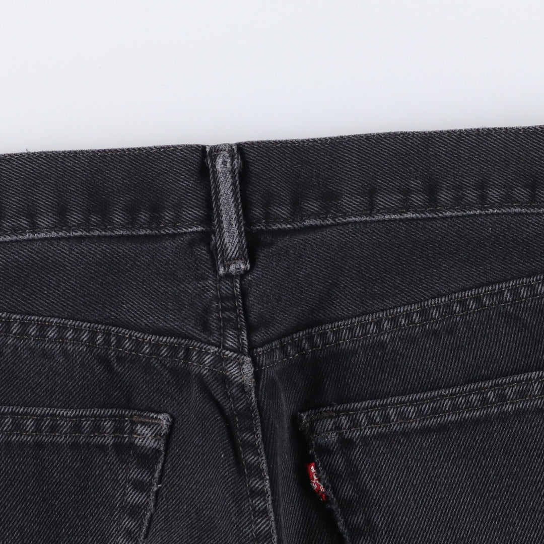 Levi's 505 Black Denim Tapered Denim Pants for Men, W34 equivalent cotton black type Vintage Second Hand