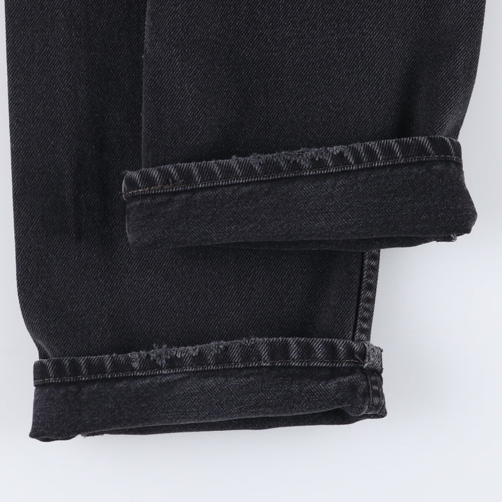 Levi's 505 Black Denim Tapered Denim Pants for Men, W34 equivalent cotton black type Vintage Second Hand