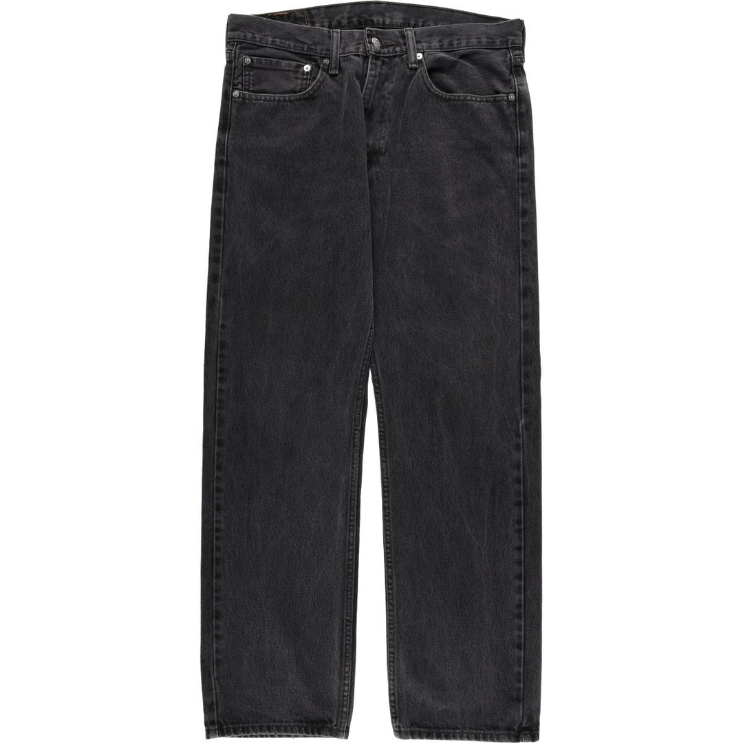 Levi's 505 Black Denim Tapered Denim Pants for Men, W35 equivalent cotton black type Vintage Second Hand