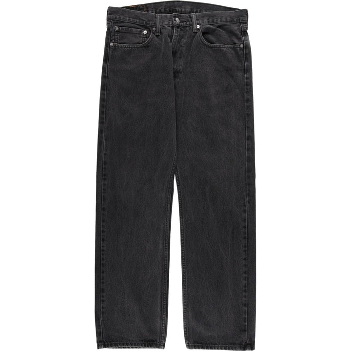 Levi's 505 Black Denim Tapered Denim Pants for Men, W35 equivalent cotton black type Vintage Second Hand