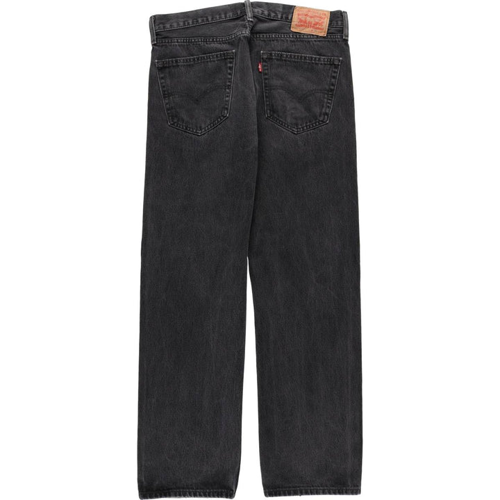Levi's 505 Black Denim Tapered Denim Pants for Men, W35 equivalent cotton black type Vintage Second Hand