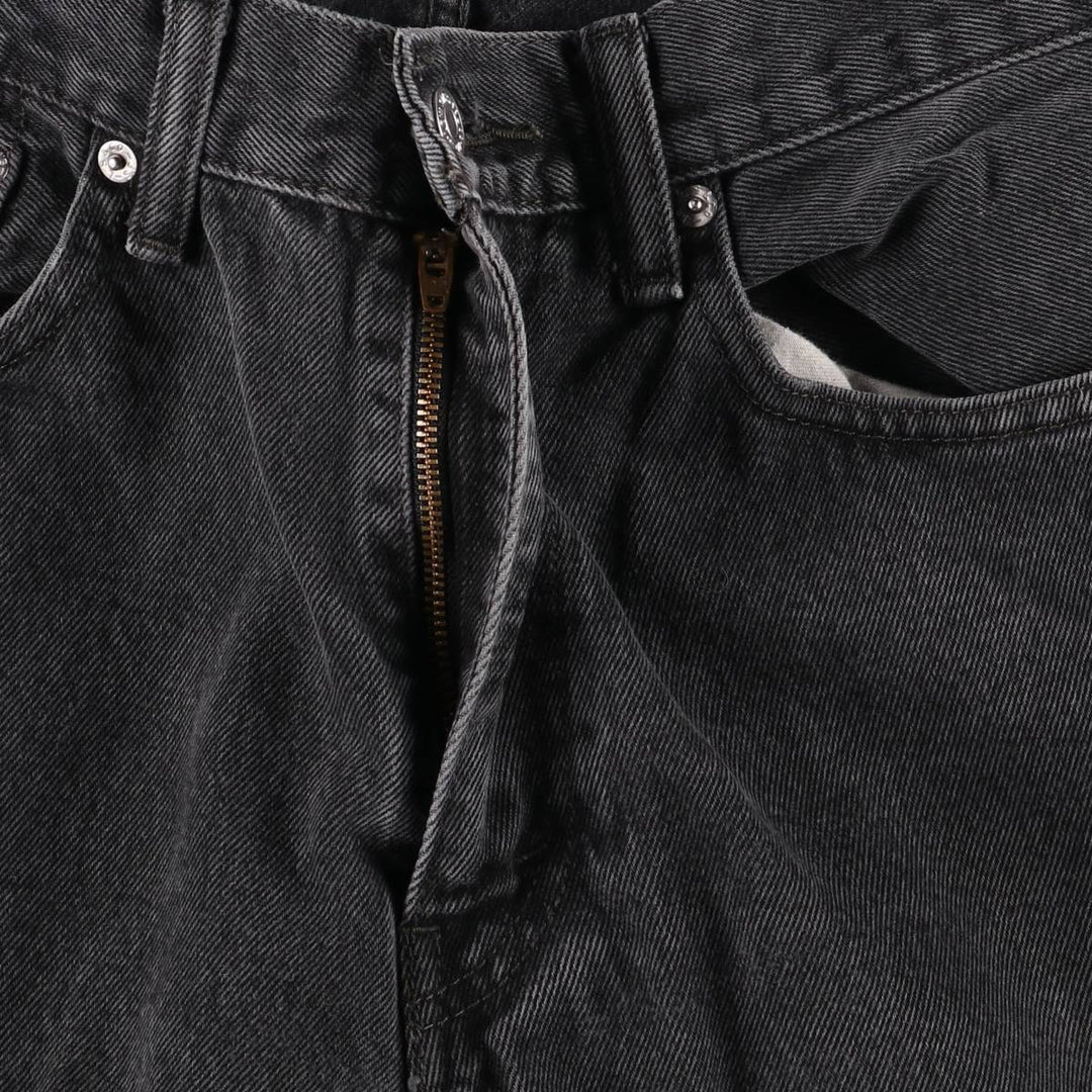 Levi's 505 Black Denim Tapered Denim Pants for Men, W35 equivalent cotton black type Vintage Second Hand