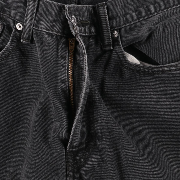 Levi's 505 Black Denim Tapered Denim Pants for Men, W35 equivalent cotton black type Vintage Second Hand