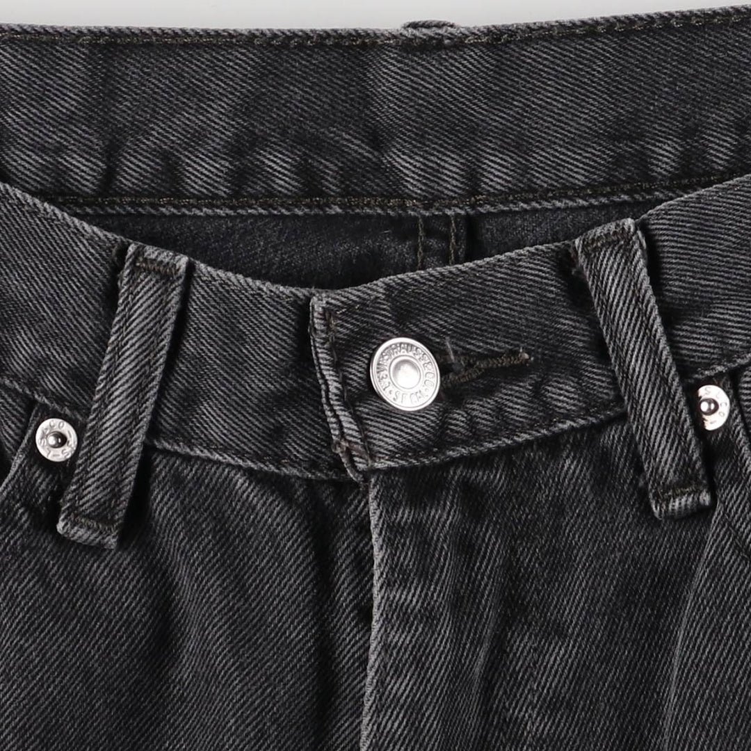 Levi's 505 Black Denim Tapered Denim Pants for Men, W35 equivalent cotton black type Vintage Second Hand