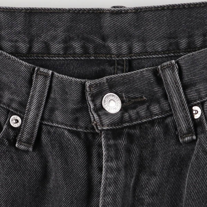 Levi's 505 Black Denim Tapered Denim Pants for Men, W35 equivalent cotton black type Vintage Second Hand