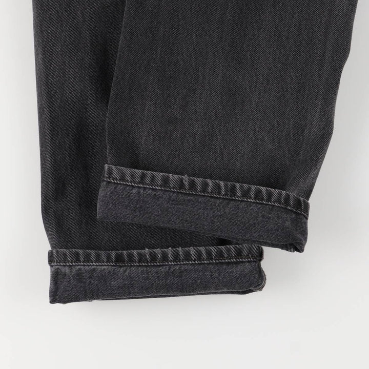 Levi's 505 Black Denim Tapered Denim Pants for Men, W35 equivalent cotton black type Vintage Second Hand