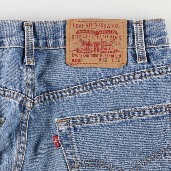 2000'S Levi's 505 Regular Fit Straight Leg Tapered Denim Pants, Made in Canada, Men's Size W32 cotton blue type Vintage Second Hand